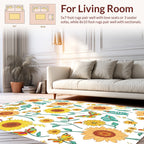 Whimsical Botanical Butterfly Floral Patterns Rug