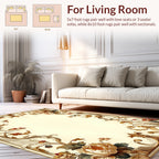 Ornate Floral Scrollwork Pattern Rug