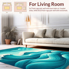 Ocean Wave Art Inspired Design Rug