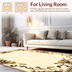Ornate Floral Scroll Design Rug