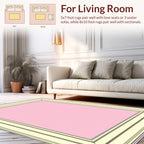 Subtle Square Patterned Ivory Rug
