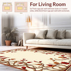Autumn Vines Stylized Floral Design Rug