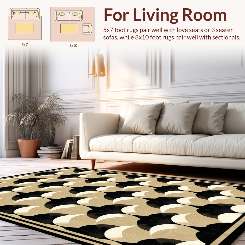 Art Deco Shell Pattern Rug