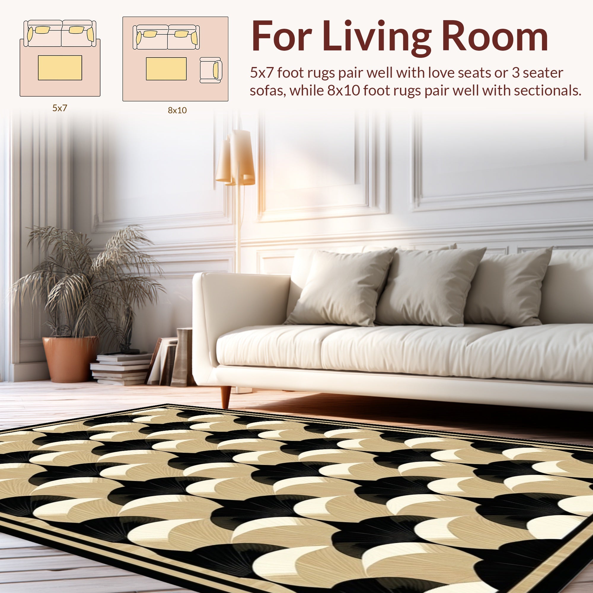 Art Deco Shell Pattern Rug