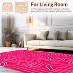 Circuit Board Inspired Geometric Design Rug