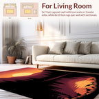 Sunset Wildlife Silhouette Landscape Rug