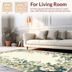 Vintage Floral Vine Scroll Border Rug