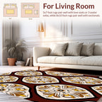 Ornate Floral Medallion Print Rug