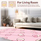 Cute Pink Marshmallow Pattern Rug