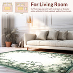 Art Nouveau Floral Vines Soft Green Rug