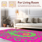 Whimsical Floral Animal Art Nouveau Rug
