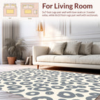 Gray Abstract Leopard Spotted Pattern Rug