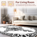 Intricate Floral Motif Filigree Design Rug