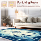 Blue Dreamcatcher Feather Mosaic Rug