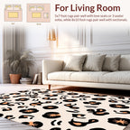 Wildflower And Leopard Chic Design Rug