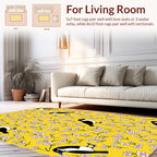 Chirping Birds Amongst Many Flowers Vivid Pattern Rug