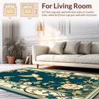 Elegant Avian Floral Art Nouveau Design Rug