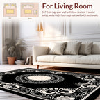 Ornate Floral Border With Central Medallion Rug