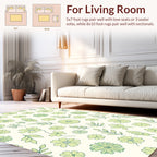 Whimsical Floral Garden Pattern Design Rug