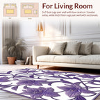 Art Nouveau Violet Floral Vines Rug