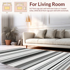 Monochromatic Subtle Stripe Design Rug