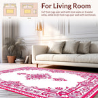 Ornate Floral Frame Design Rug