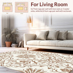Symmetrical Floral Vine Pattern Design Rug