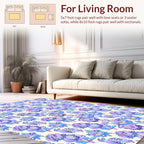 Pastel Floral Patterned Artistic Rug