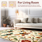 Whimsical Insects Floral Border Design Rug