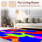 Vibrant Abstract Geometric Blobs Rug