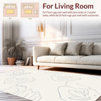Minimalist Line Art Organic Flow Rug