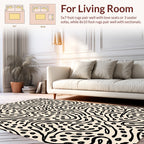 Abstract Organic Swirls Line Art Pattern Rug