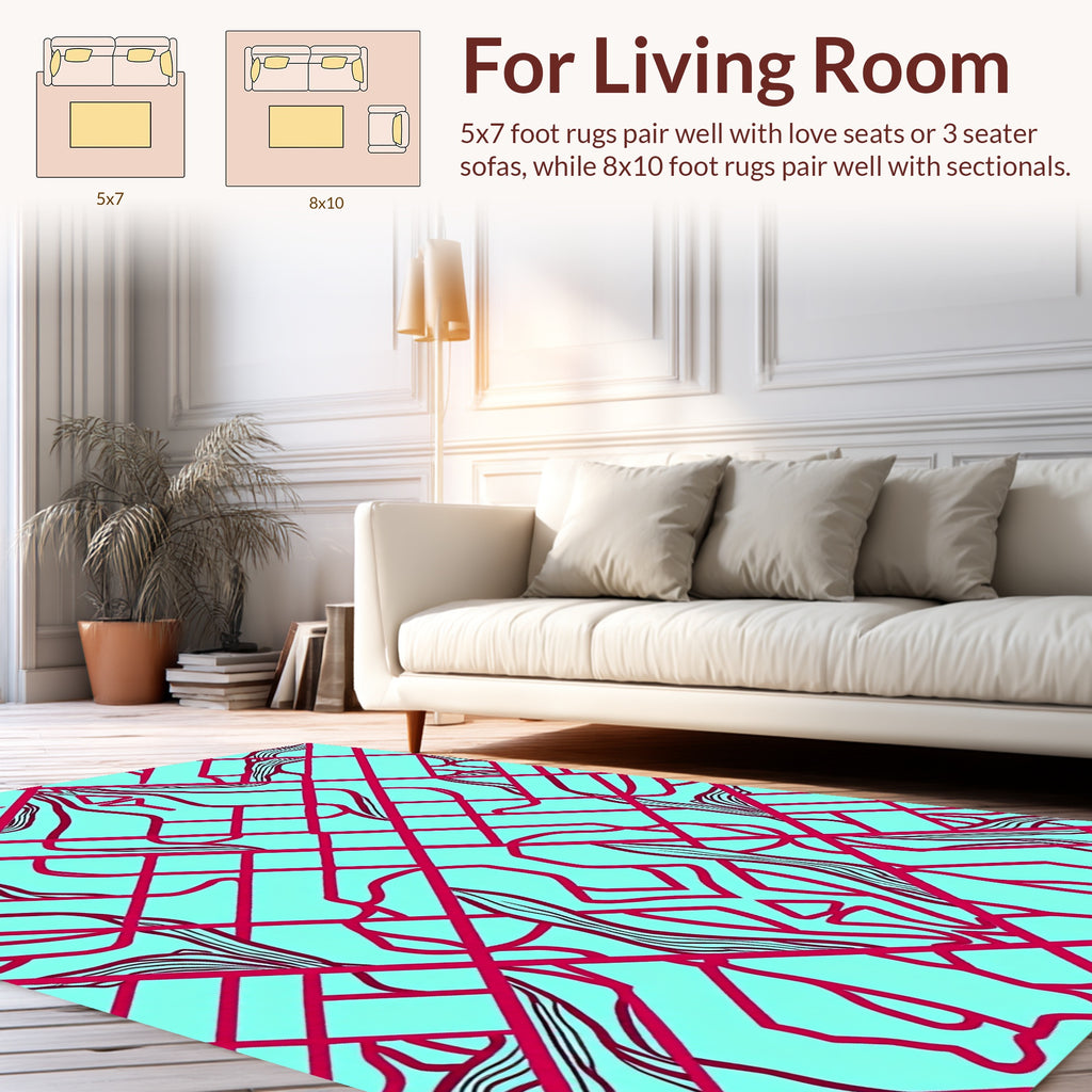 Geometric Contour Symmetry Design Rug