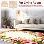 Floral Branches Pink Blossom Rug