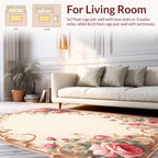 Classic Rose Floral Pattern Rug
