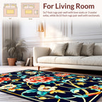 Vibrant Floral Art Nouveau Pattern Design Rug
