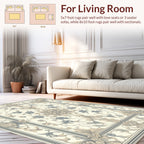 Intricate Floral Scroll Vintage Design Rug