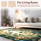 Peacock Floral Art Nouveau Rug