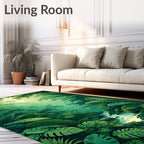Lush Jungle River Landscape Rug
