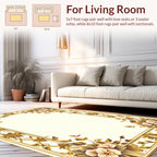 Ornate Floral Vine Border Design Rug