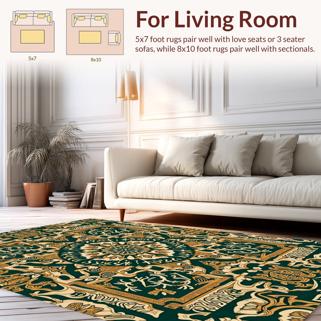 Art Nouveau Floral Intricate Pattern Rug