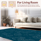 Whimsical Swirls and Stars Pattern Rug
