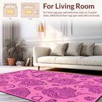 Whimsical Abstract Pink Swirl Design Rug