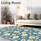 Vintage Floral Pattern Art Rug