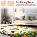 Nature Insects Floral Pattern Rug