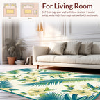 Tropical Floral Palm Leaves Rug