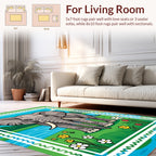 Whimsical Elephant Floral Nature Scene Rug