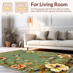 Ornate Bird Floral Nature Pattern Rug