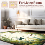 Enchanted Forest Butterfly Nature Scene Rug