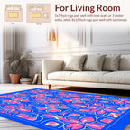 Vibrant Pink Floral Pattern Rug